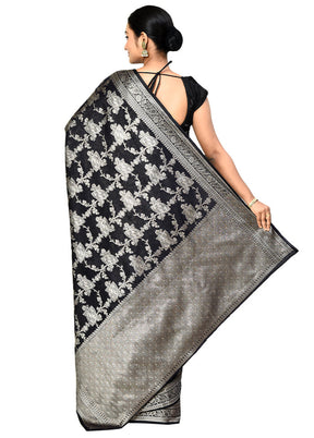 Black Georgette Saree With Blouse Piece - Indian Silk House Agencies