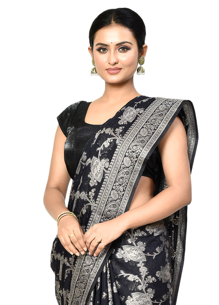 Black Georgette Saree With Blouse Piece - Indian Silk House Agencies