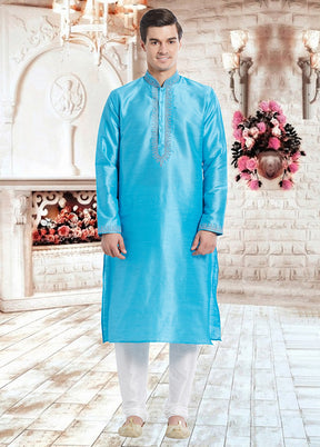 2 Pc Firoza Dupion Silk Kurta Churidar Set