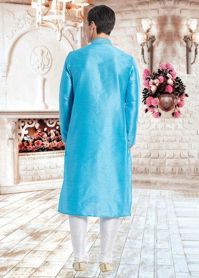 2 Pc Firoza Dupion Silk Kurta Churidar Set