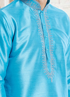 2 Pc Firoza Dupion Silk Kurta Churidar Set