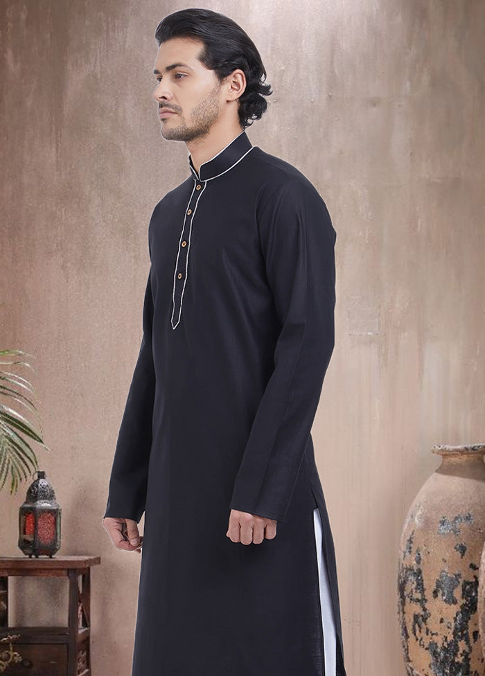 Navy Blue Cotton Kurta