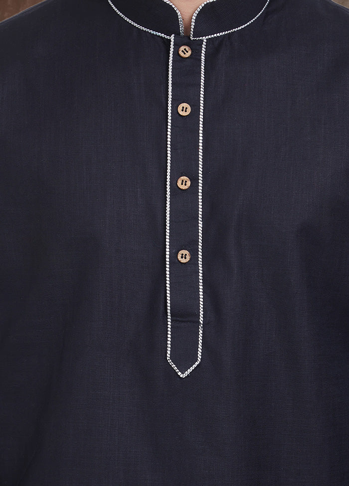 Navy Blue Cotton Kurta