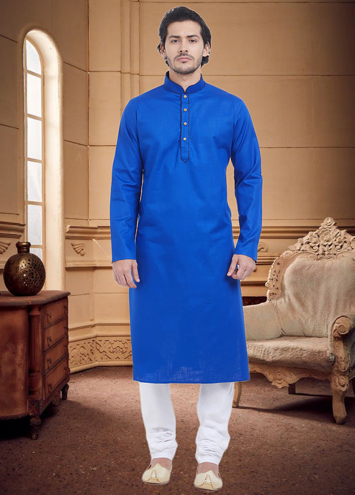 Royal Blue Cotton Kurta