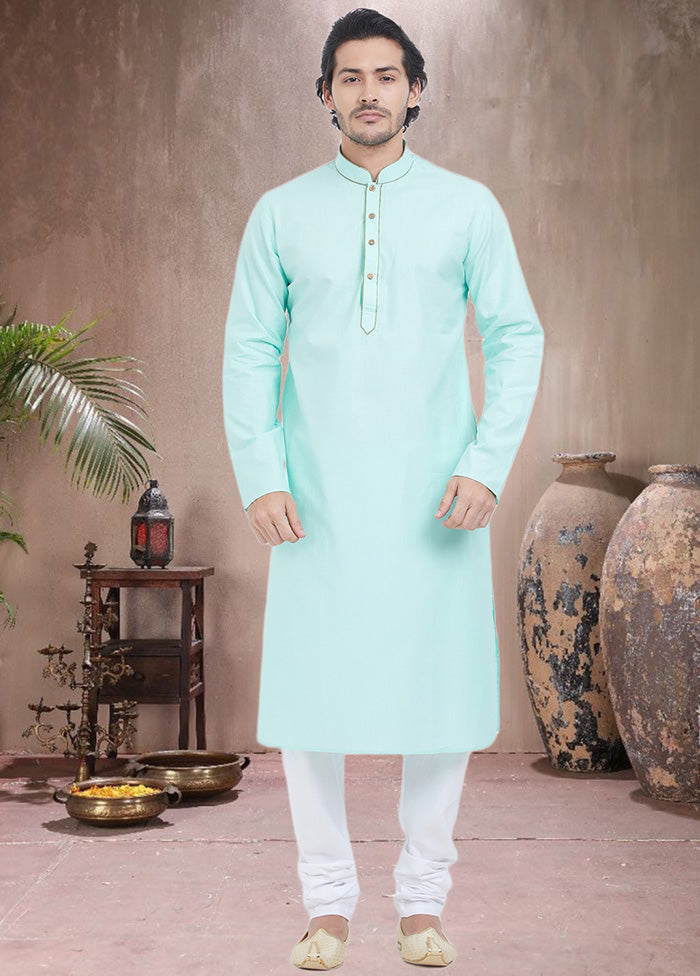 Light Green Cotton Kurta