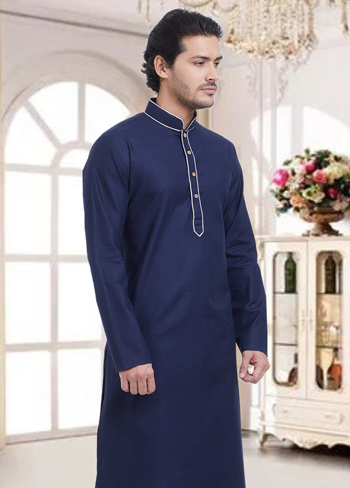 Navy Blue Cotton Kurta