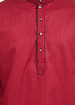 Red Cotton Kurta