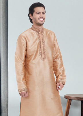 Chikoo Dupion Silk Kurta