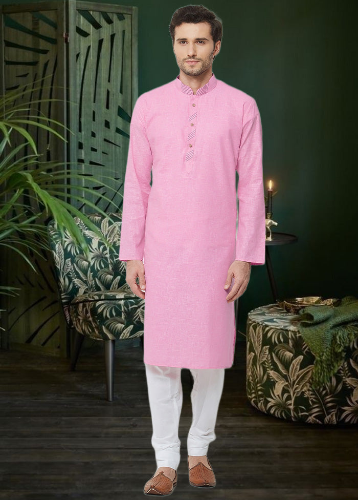 Pink Cotton Kurta