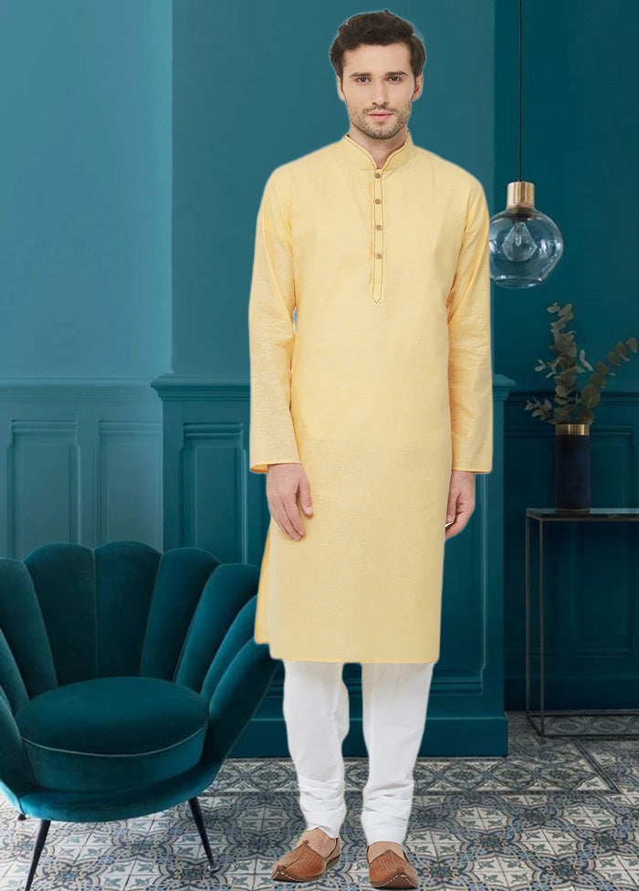 Yellow Cotton Kurta