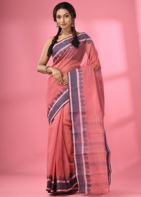 Rust Pure Cotton Saree With Blouse Piece - Indian Silk House Agencies