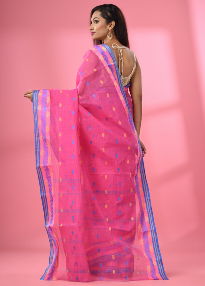 Violet Pure Cotton Saree With Blouse Piece - Indian Silk House Agencies