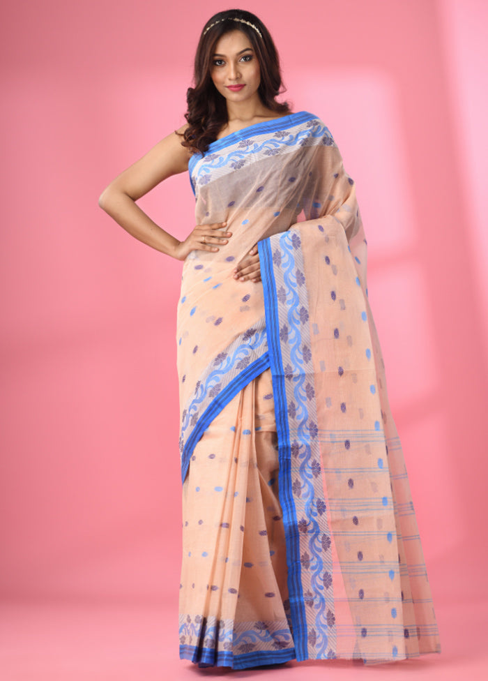 Off White Pure Cotton Saree With Blouse Piece - Indian Silk House Agencies