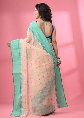 Cream Pure Cotton Saree With Blouse Piece - Indian Silk House Agencies