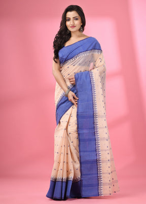 Cream Pure Cotton Saree With Blouse Piece - Indian Silk House Agencies