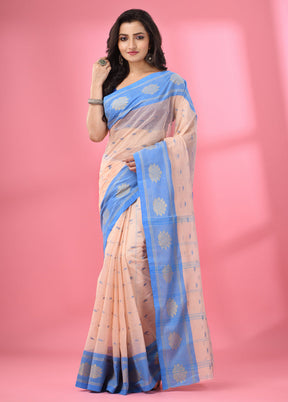 Cream Pure Cotton Saree With Blouse Piece - Indian Silk House Agencies