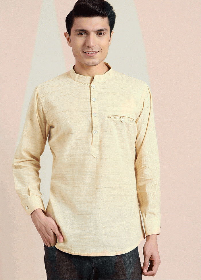 Classic Beige Solid Kurta VDIWK068 - Indian Silk House Agencies