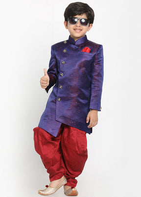 Blue Festive Silk Kurta Pajama Set - Indian Silk House Agencies