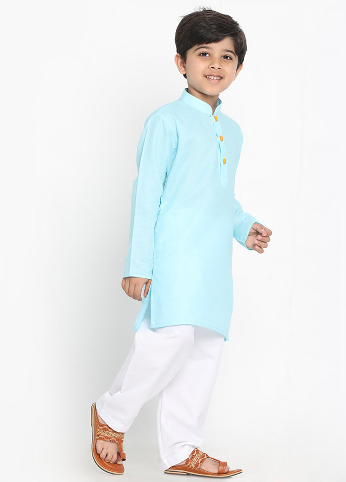 Blue Festive Silk Kurta Pajama Set - Indian Silk House Agencies