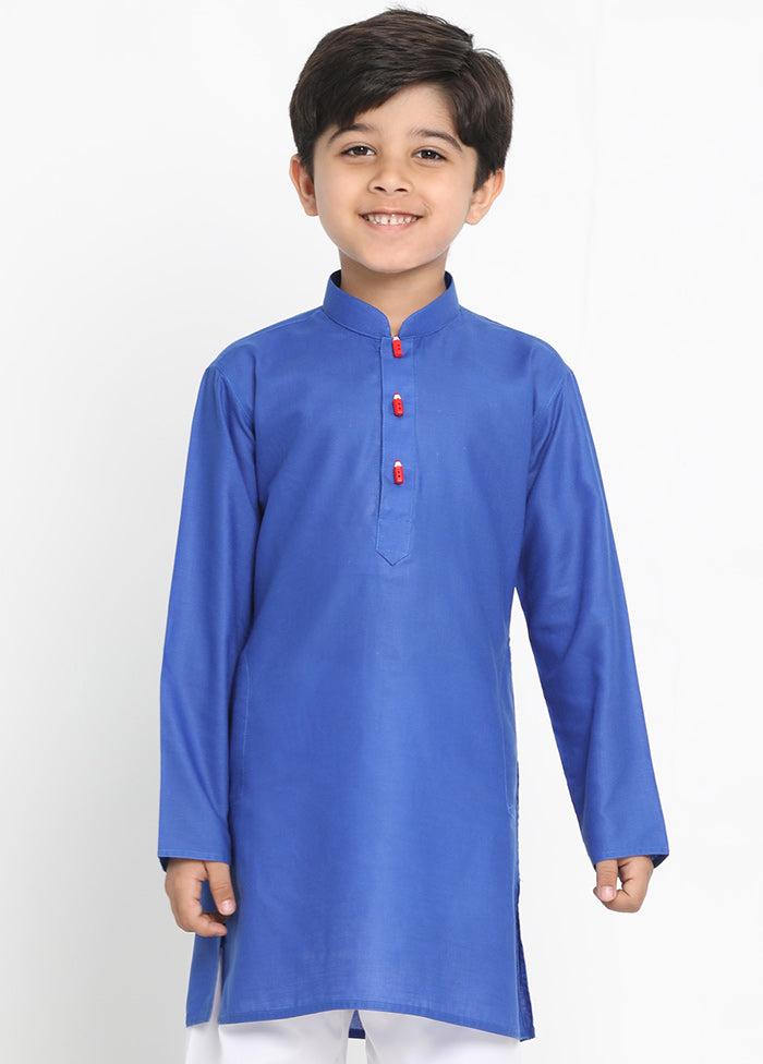 Blue Silk Kurta - Indian Silk House Agencies