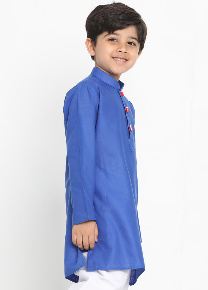 Blue Silk Kurta - Indian Silk House Agencies