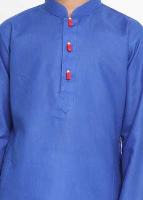 Blue Festive Silk Kurta Pajama Set - Indian Silk House Agencies