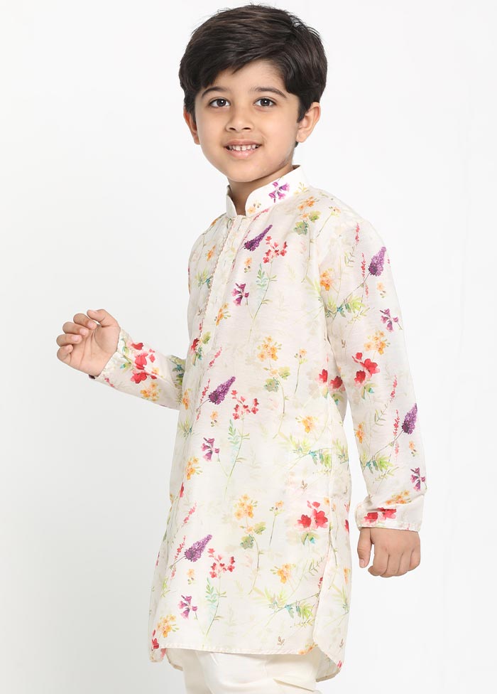 Cream Cotton Kurta - Indian Silk House Agencies