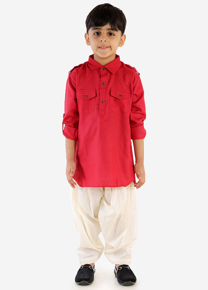 Maroon Festive Silk Kurta Pajama Set - Indian Silk House Agencies