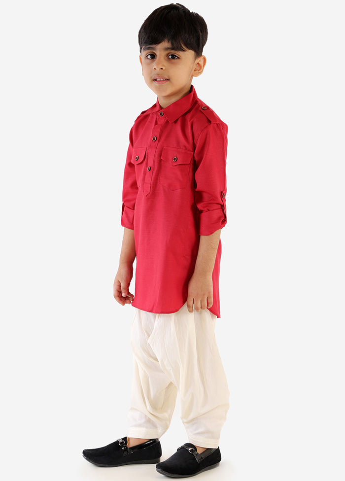 Maroon Festive Silk Kurta Pajama Set - Indian Silk House Agencies