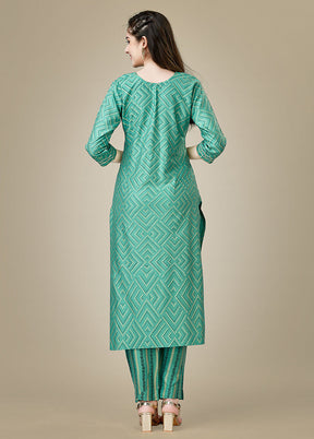 2 Pc Pista Green Readymade Rayon Kurti Set - Indian Silk House Agencies