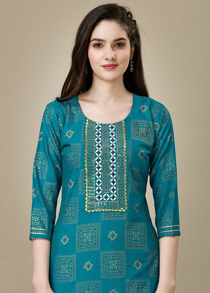 2 Pc Rama Readymade Rayon Kurti Set - Indian Silk House Agencies