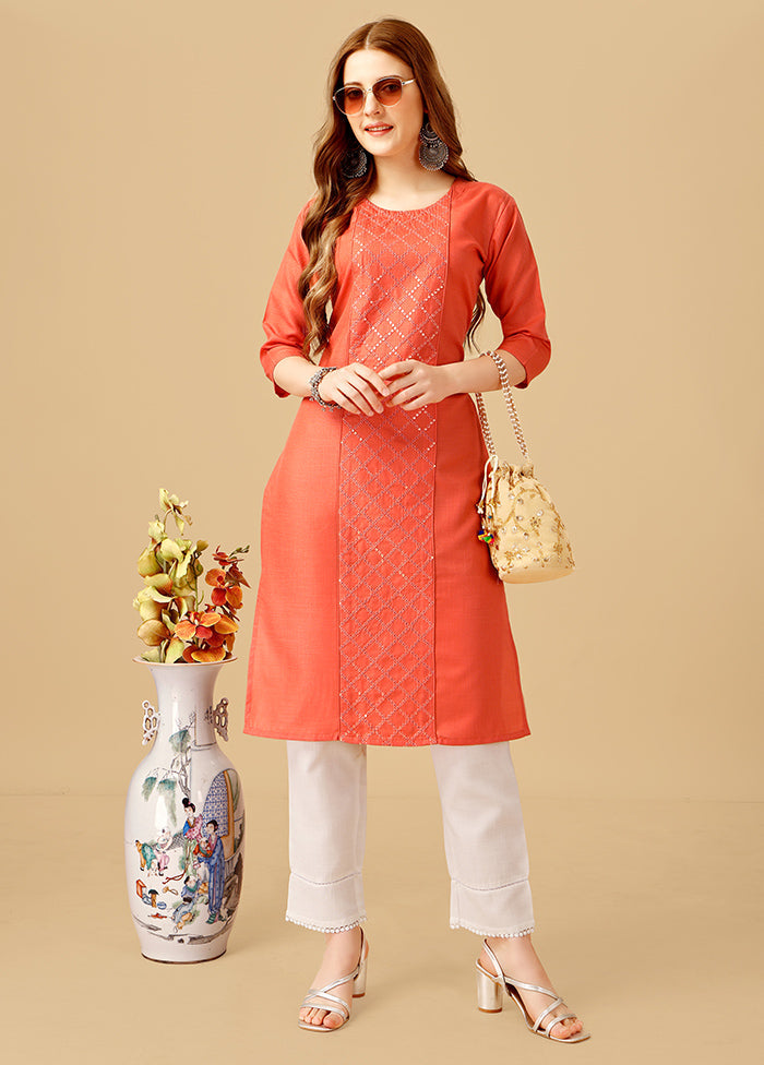 2 Pc Coral Readymade Cotton Kurti Set - Indian Silk House Agencies