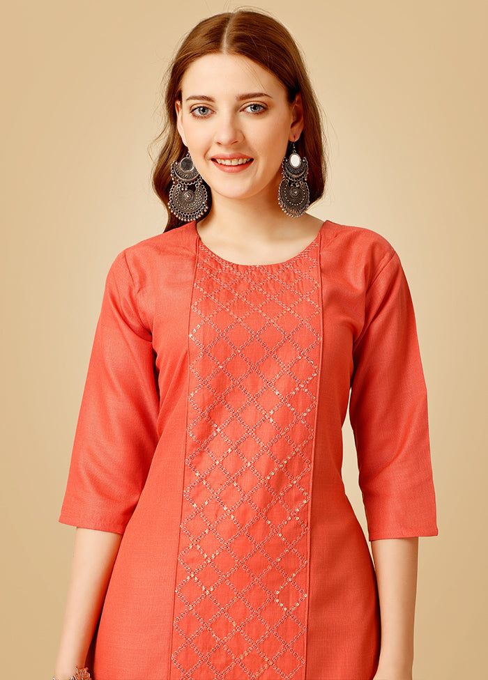 2 Pc Coral Readymade Cotton Kurti Set - Indian Silk House Agencies