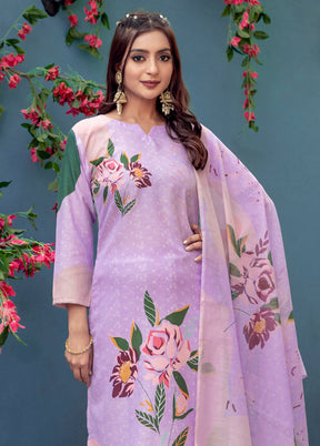 3 Pc Lavender Cotton Suit Set