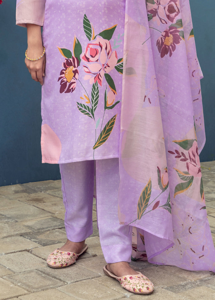 3 Pc Lavender Cotton Suit Set