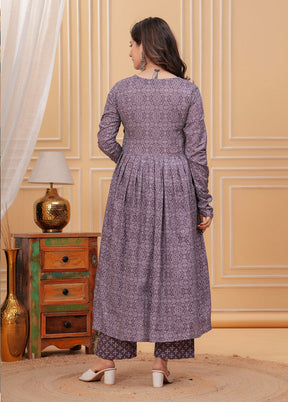 3 Pc Wine Silk Suit Set