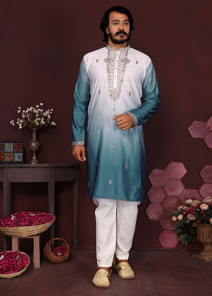 Green Cotton Kurta & Pajama Set