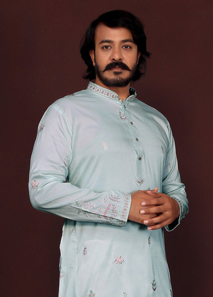 Multicolor Silk Kurta & Pajama Set