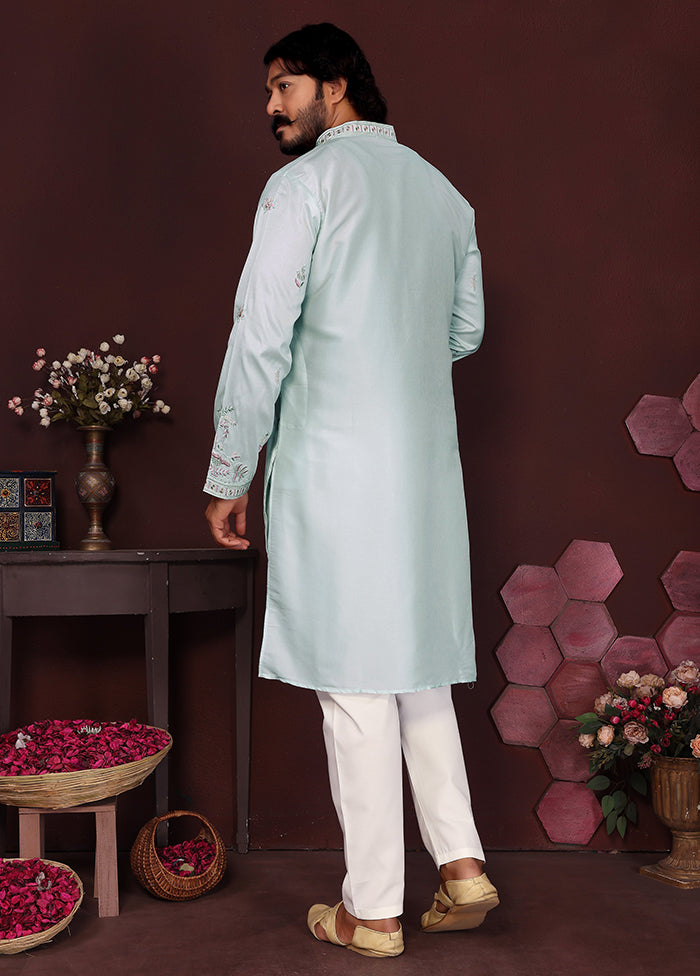 Multicolor Silk Kurta & Pajama Set