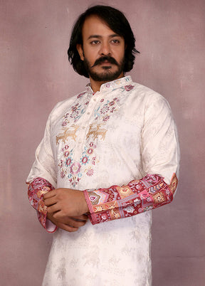 White Cotton Kurta & Pajama Set