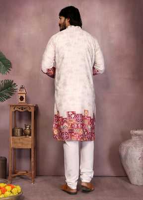White Cotton Kurta & Pajama Set