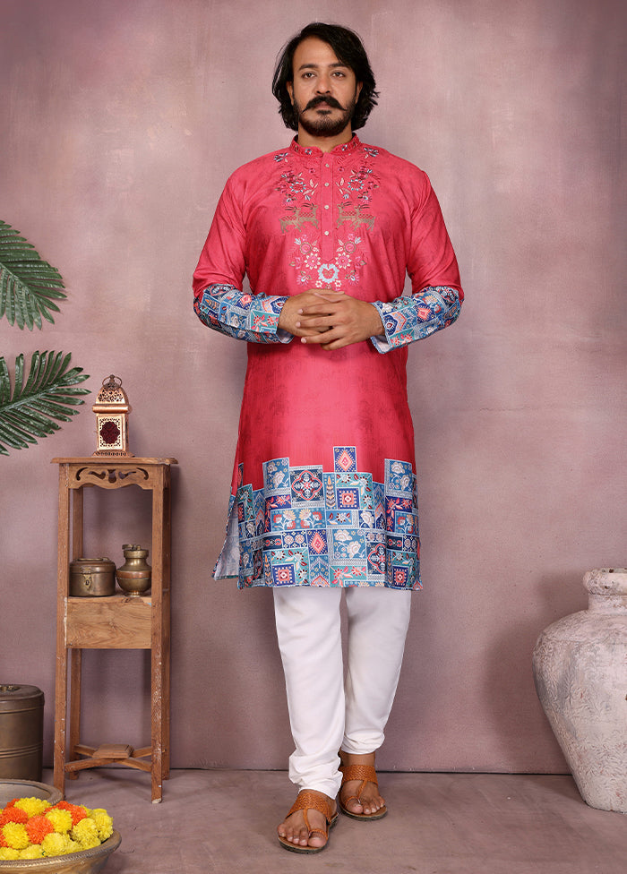 Multicolor Cotton Kurta & Pajama Set