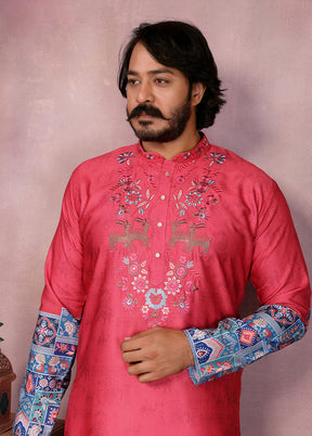 Multicolor Cotton Kurta & Pajama Set