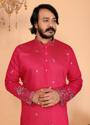 Pink Cotton Kurta & Pajama Set