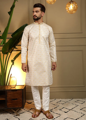 Yellow Silk Kurta & Pajama Set
