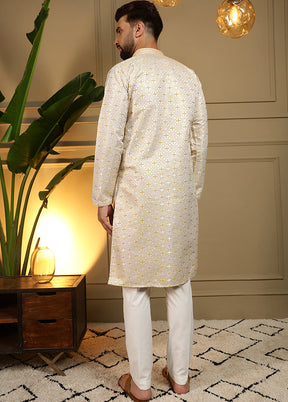 Yellow Silk Kurta & Pajama Set