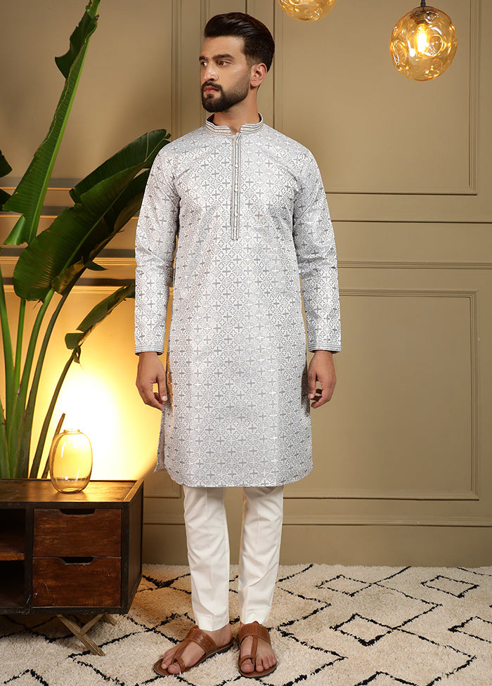 Blue Silk Kurta & Pajama Set