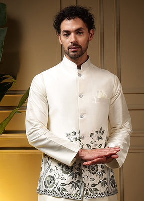 Green Silk Kurta & Pajama Set