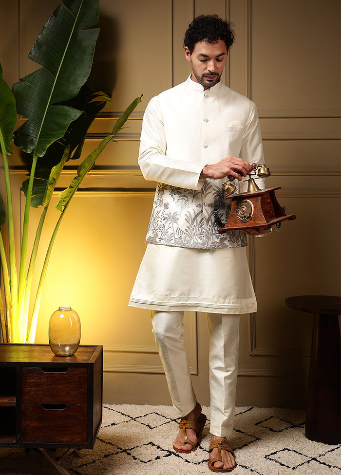 Grey Silk Kurta & Pajama Set