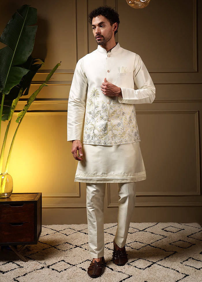 Yellow Silk Kurta & Pajama Set